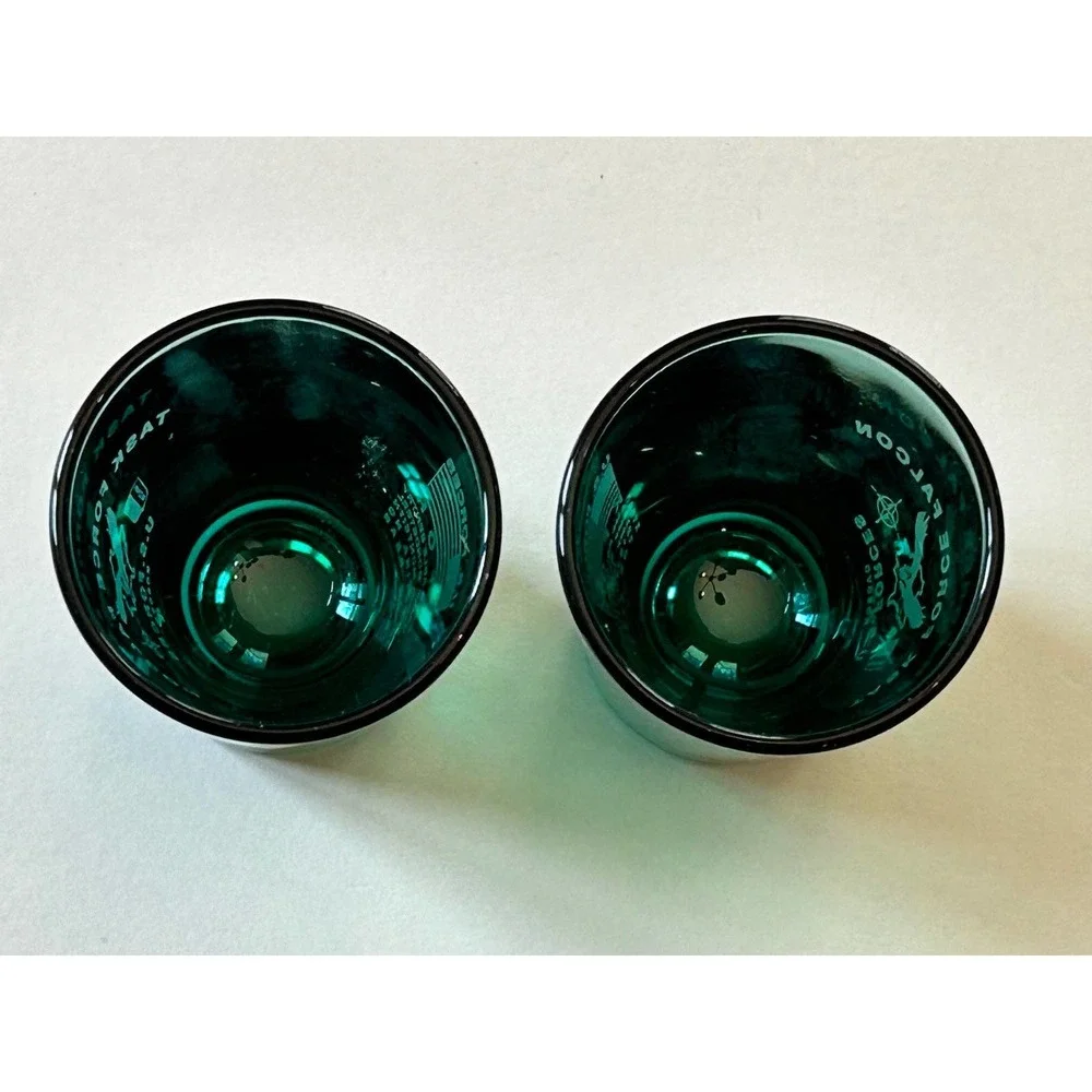 Set Of Two U.S.‎ Forces~Task Force Falcon Shot Glasses